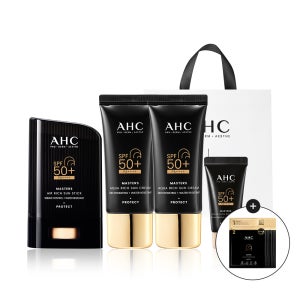 AHC 마스터즈 에어리치 선스틱 22g+선크림 듀오세트+선크림 10ml +프로패치 4매+쇼핑백