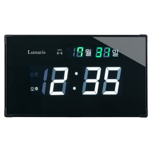 국산 루나리스 LED 전자벽시계 개업선물 전자달력 사무실 GPS 벽시계(소)