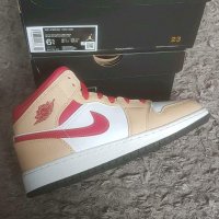 나이키 에어 조던1 미드 베이지 레드 GS Nike Air Jordan 1 Mid 554725-201