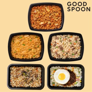 굿스푼 맛있는 볶음밥 도시락 5종 10팩 김치 베이컨 짜장 고추잡채 편의점 대용 간편 냉동 배달