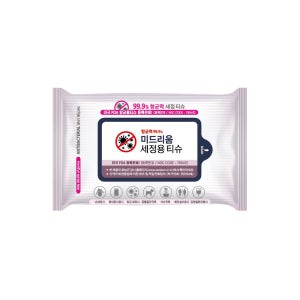 미드리움 항균세정 물티슈 20매 200개 물티슈제작 세정용 홍보용 판촉용 가정용
