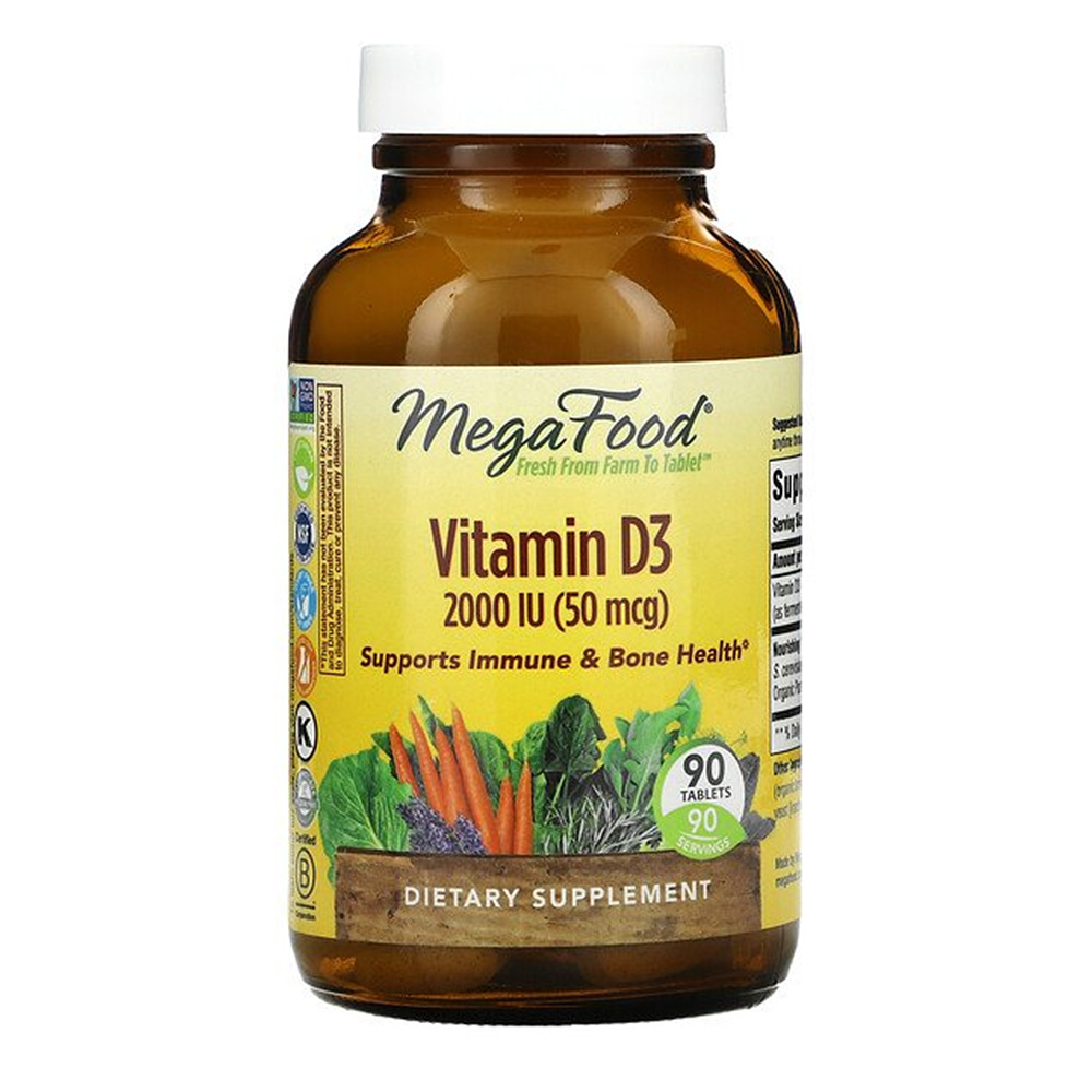 <b>메가푸드 비타민 D3</b> 2000 IU 50 mcg 90정