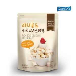 [동서직영, 아이스박스포장] 리치골드 델리큐브 치즈케익 1kg 1개
