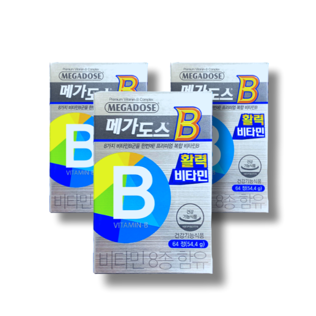 고농축 비타민 고려은단 메가도스B 활력 영양제 <b>활성 비타민</b>B군 3개