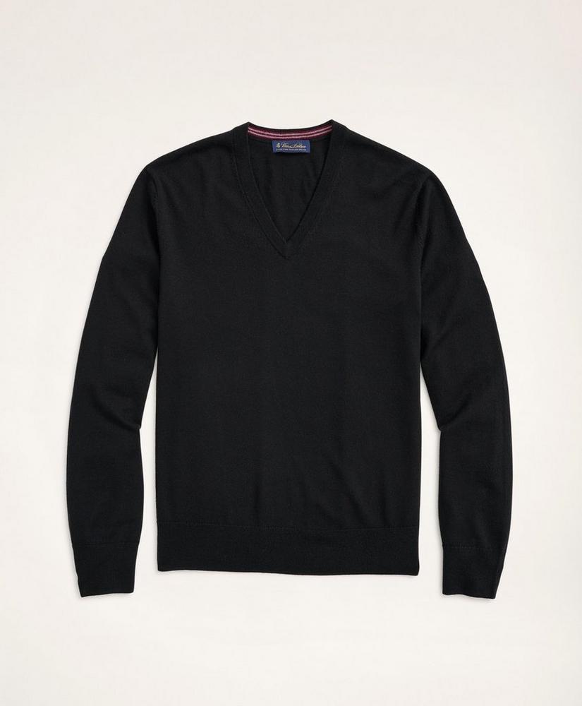 브룩스브라더스 메리노 브이넥 스웨터 블랙 Merino V-Neck Sweater