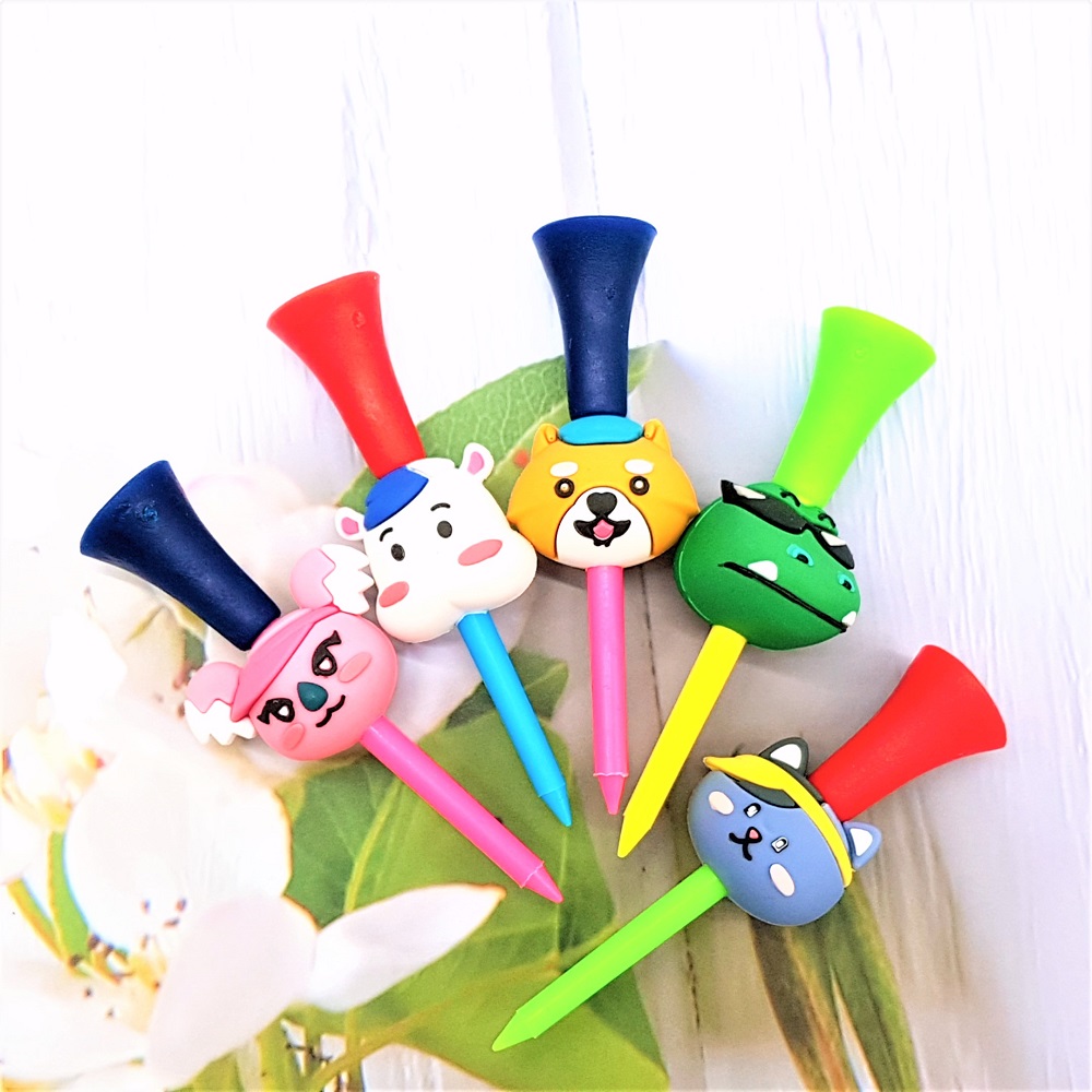 동물 티링 드라이버 티샷 골프티 꽂이 5종