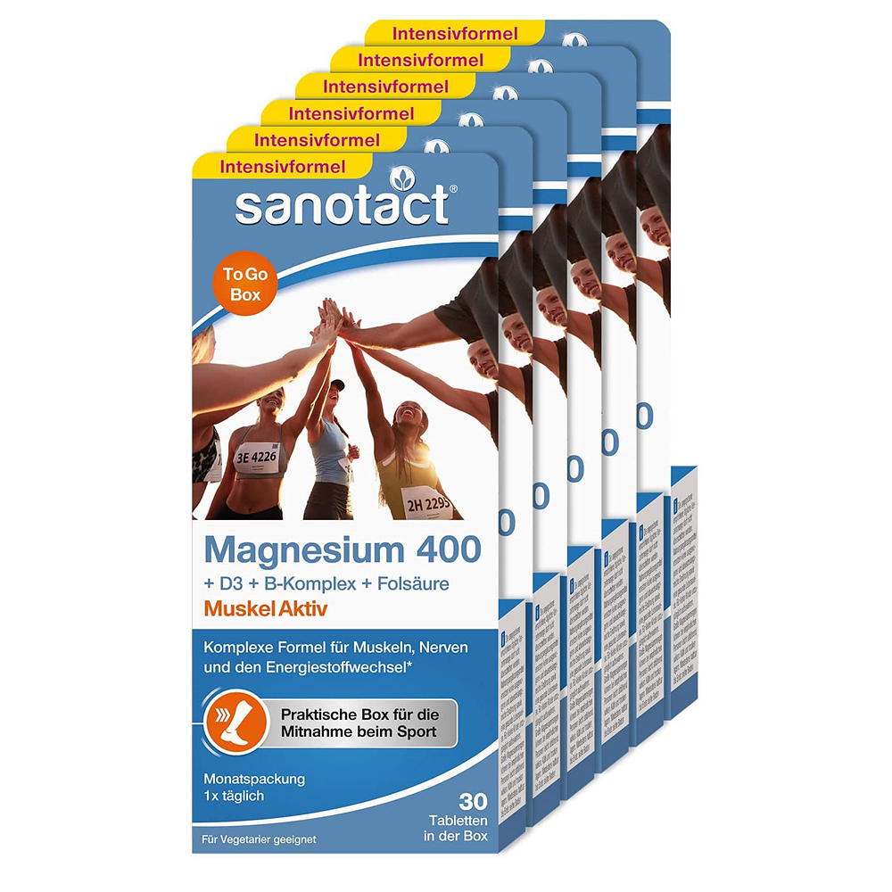 독일직구 <b>자노닥트 마그네슘</b> 400 30정 6통 <b>Sanotact Magnesium</b> 400