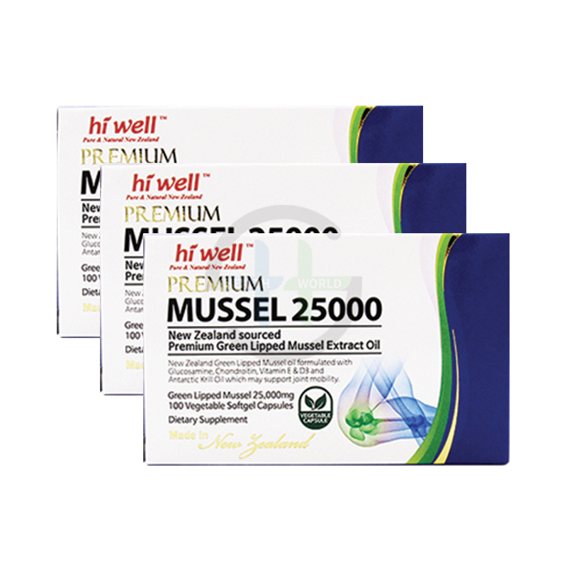 하이웰 <b>프리미엄</b> 초록입홍합 <b>머슬</b>오일 <b>25000</b> 100캡슐 3개