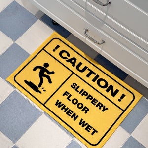 미끄럼주의 경고판 디자인 발매트 60x40(cm)