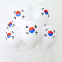 태극기 풍선 10개 월드컵 응원 소품 올림픽 단체 용품 삼일절 제헌절 광복절 행사 이벤트