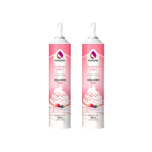 포모나 딸기향 식물성 가당 스프레이 휘핑크림 500ml, 2개