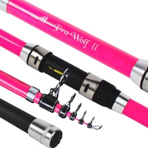 바다 원투낚시대 해동 프로울프2 초보 입문용 방파제 갯바위 낚시 핑크360