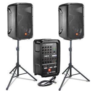 JBL EON208P 포터블 PA 스피커 + 스탠드 2개 세트
