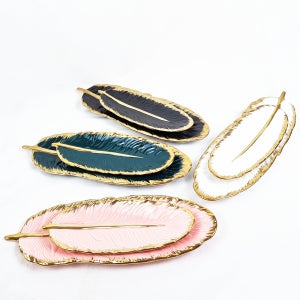 깃털 트레이 세라믹 주얼리 보석함 선반 악세사리 보관