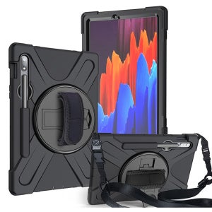 갤럭시탭 S7FE 케이스 갤럭시탭 S8+ S7+ 범퍼 스트랩 라운드 글러브 아머