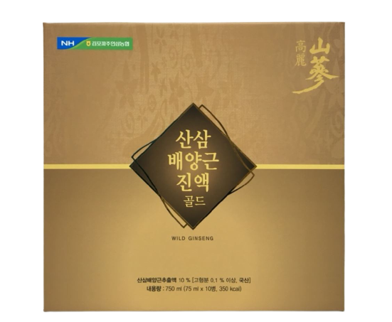 농협 산삼배양근 <b>진액 골드 75ml</b> x 10병 건강즙 <b>홍삼</b>음료