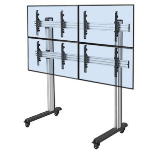 엔산마운트 VS-22 TV스탠드 쿼드 모니터 TV 2X2전용 이동식 거치대