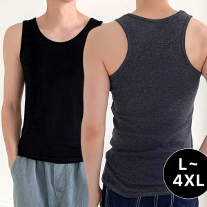 비비첼 빅사이즈 남성나시 L~4XL 순면골지스판인견 기능성 데일리 런닝BYC남자나시 3+1