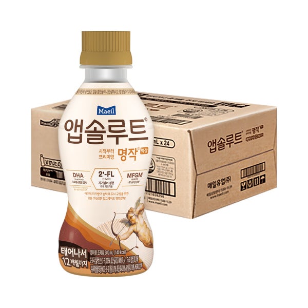 리뉴얼 앱솔루트 명작 액상 1단계 0~12개월 200ml 24입(니플미포함)
