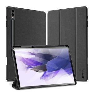 갤럭시탭 S9 플러스 케이스 북커버 S펜수납 도모 차콜블랙, 탭 S9+