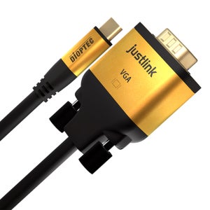 디옵텍 JUSTLINK CTRC018 USB C to VGA 케이블 1.8m