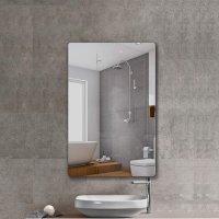 이케아 벽에 붙이는 노프레임 사각 벽걸이 화장대 욕실 거울