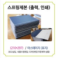 스프링제본 출력 및 제본인쇄 (크기/두께/종류/수량) 다양한 제품 상담후