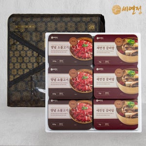 부산 세연정 갈비탕3팩+소불고기3팩 선물세트, 4.2kg