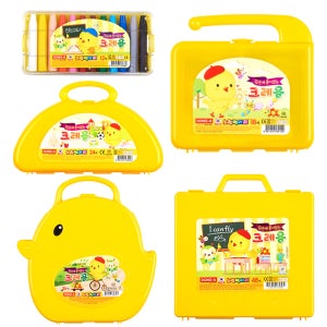 노랑병아리 크레용 크레파스 12색 18색 24색 36색 48색 동아 학습 미술 준비물