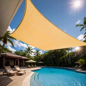 썬쉐이드 옥상 차광막 캠핑 방수 사각 타프 햇빛가림막 HDPE 메쉬 2x2