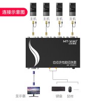 KVM케이블 웜홀스위치 모멘트 4구 kvm 전환기 vga 모니터 다중 컴퓨터 본체