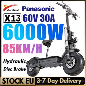 유압 디스크 스쿠터 6000w 듀얼 모터 전자 스쿠터 60v 30a 파나소닉