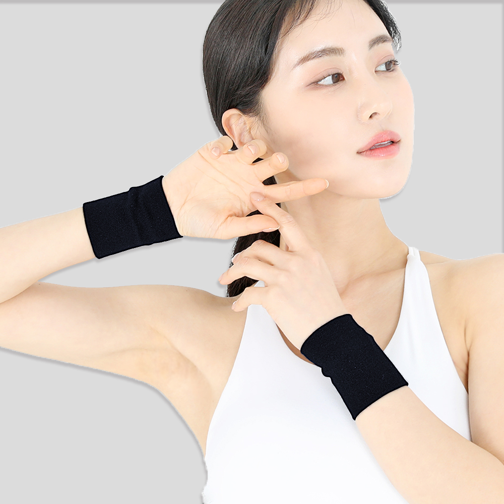 1+1 라인벨라 의료용 손목보호대 얇은 손목 아대 임산부 팔목 압박밴드 S 블랙