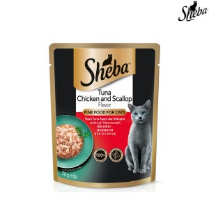쉬바 파우치 고양이 주식 습식사료 참치와 닭고기, 70g, 1개
