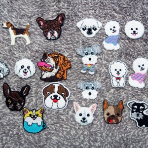 강아지 23종 귀여운 동물 와펜 패치 옷 의류 가방 모자 리폼 커스텀 자수장식