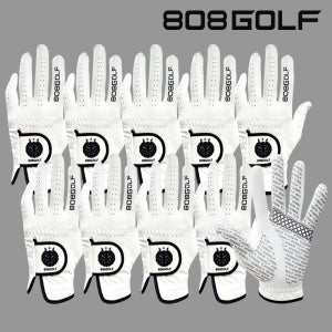 808 남성 여성 극세사 왼손 논슬립 골프장갑 10장세트 스크린 골프장 우천 라운딩 레인그립