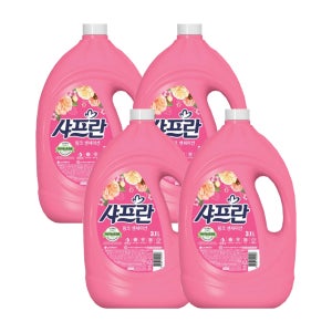 샤프란 핑크 센세이션 섬유유연제 3.1L x 4 구연산 함유 1박스