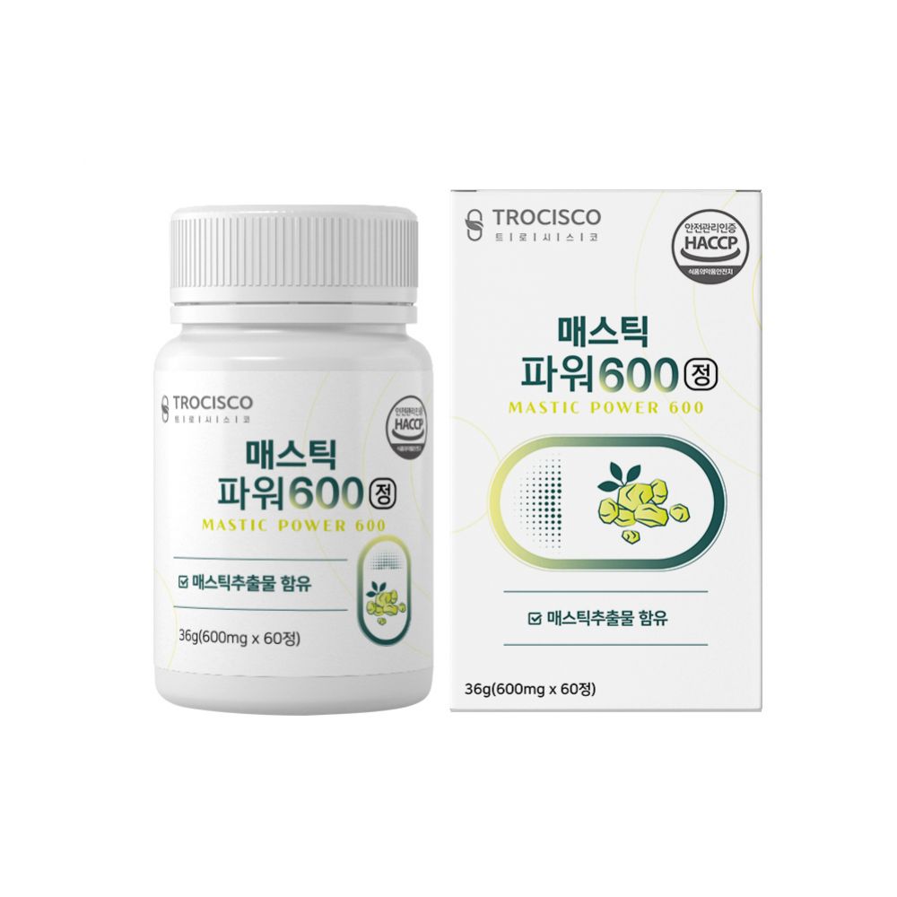 <b>매스틱</b> 600 고함량 <b>메스틱검</b>50% 60정 키오스 위건강 18곡물효소 분말 양배추 영양제