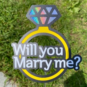 [호호파티] 청혼토퍼, 프로포즈 토퍼 결혼해줄래 윌유메리미 Will you marry me