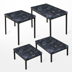 블랙대리석 카페테이블 네일샵 뷰티샵 인테리어와 잘 어울리는 고급 테이블