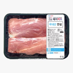 [헤이미트] 국내산 돼지고기 안심장조림 돼지고기카레 탕수육고기 단백질음식 냉장 안심 1kg