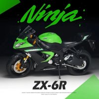 가와사키 ZX-6R 닌자 레이싱 크로스 컨트리 오토바이 모델 시뮬레이션 금속 거리 오토바이 모델 컬렉션 어린이 선물 1/12