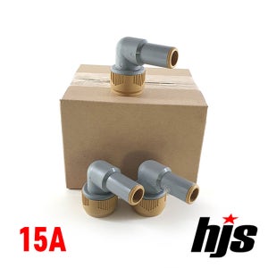 원터치 엑셀 일체형 엘보 아답터 15A BOX 30개 / ISO PB 엘보아답터 20A