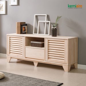 케미에르 편백나무무절원목 갤러리 1500 여닫이거실장 KFR-703