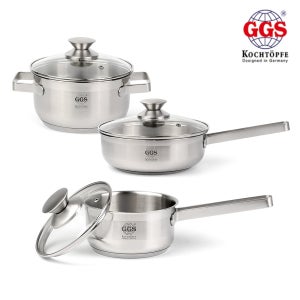 독일 GGS 다미 프리미엄 IH스탠냄비 3종 세트 바닥3중 냄비 1인가구 자취선물