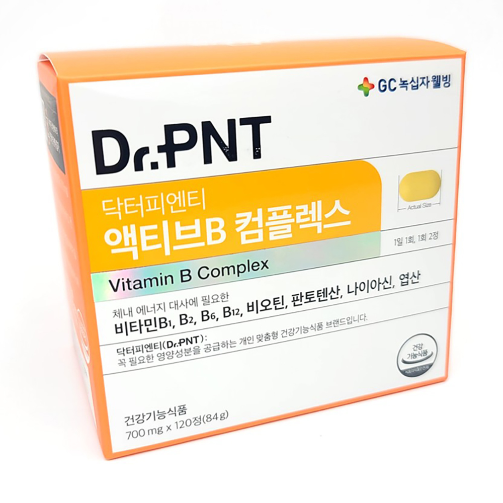 닥터피엔티 액티브B컴플렉스 활력 비타민B 영양제 120정, 1개