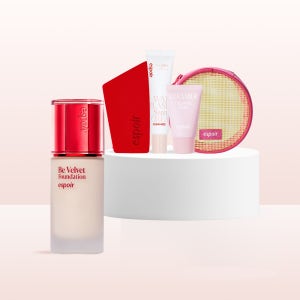 에스쁘아 비벨벳 파운데이션 SPF22 PA++ 30g (증정: 메쉬 파우치+비벨벳 피팅 스폰지 정품+선크림 20ml+클렌징 폼 20g)