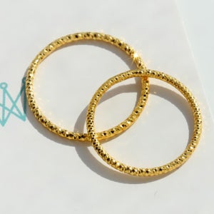 24k 골드 커팅 레이어드 순금반지