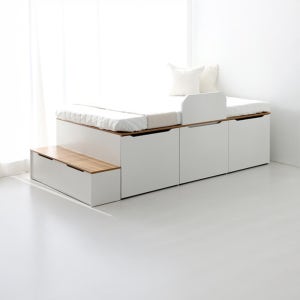 [매트리스패키지] 피크 수납침대 슈퍼싱글 120200 서랍형 화이트