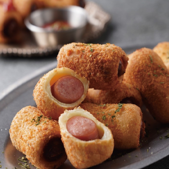 하우스원푸드 한입 미니핫도그 꼬마 냉동 핫도그